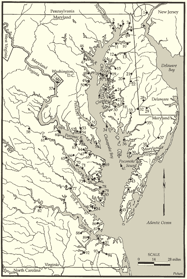Map of the Chesapeake Bay